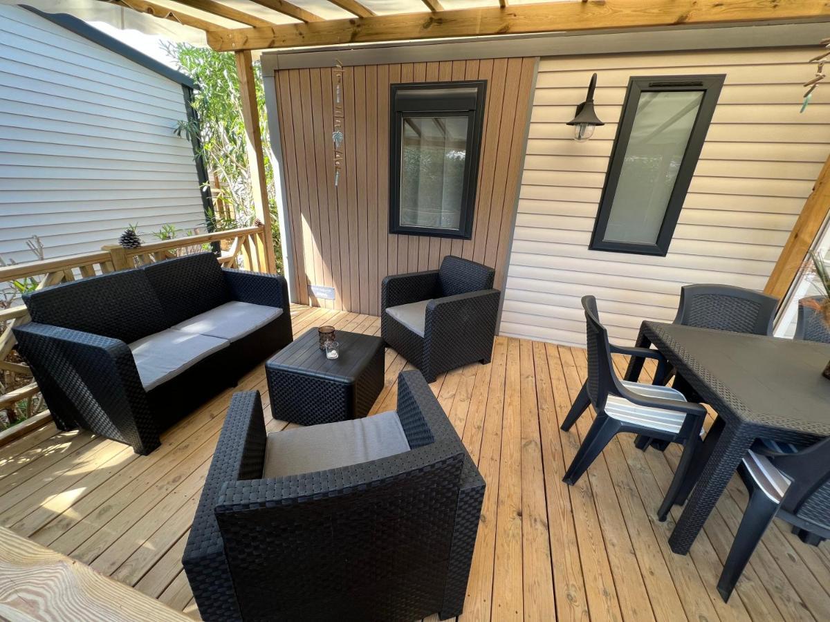 Camping Del Mar 10, Mobil Home Petit Paradis, 6 Personnes, Bord De Mer, Camping Del Mar Village 滨海阿热莱斯 外观 照片